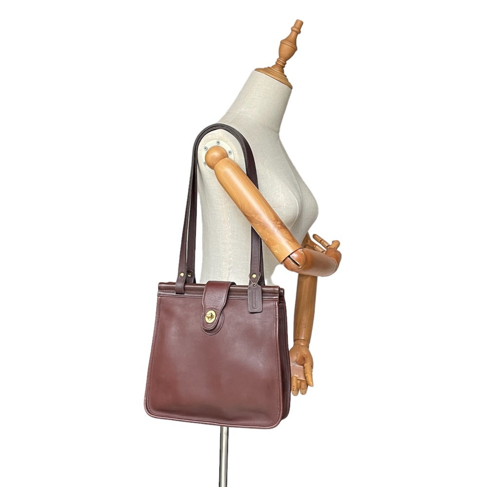 COACH Vintage Mahogany Weston Shopper Bag, Coach 9021, Coach Leather Tote Bag - Picture 3 of 12